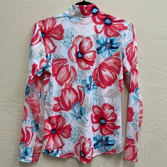 NWT SAN SOLEIL Mock Neck Long Sleeve Women’s Active Pullover Top Size Small - Picture 3 of 7